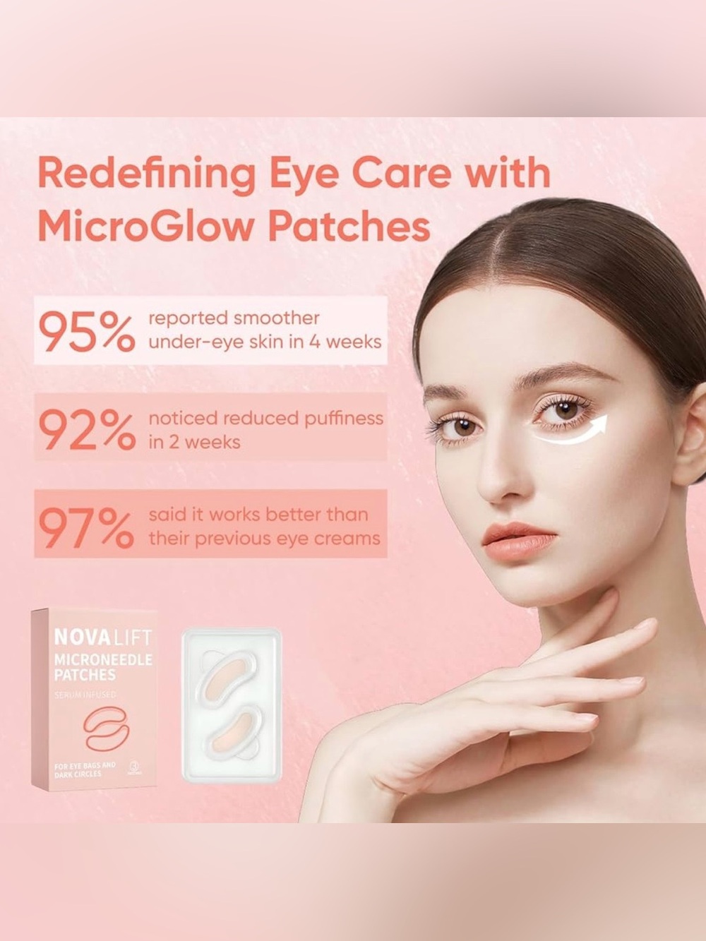 NovaLift Microneedle Eye Patches - Picture 4 of 7